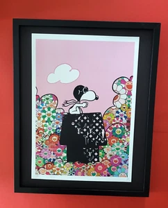 🔥Death NYC Large Framed 16x20in Pop Art Graffiti Snoopy The Peanuts 2 COA - Picture 1 of 6