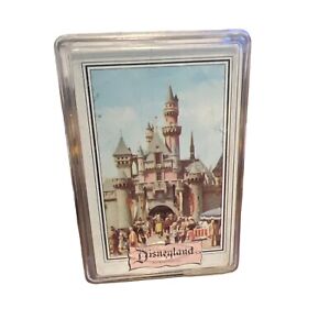1960s Disneyland Deck Playing Cards Castle NOS In Case Sealed  In Plastic