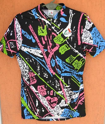 Camiseta deportiva de ciclismo abstracta vintage ULTEC hecha en Italia camiseta Maglia (5/XL) Foto 1 de 4