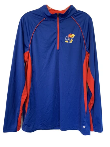 Colosseum University Of Kansas Jayhawks Men’s Large 1/4 Zip Lightweight Top Cover