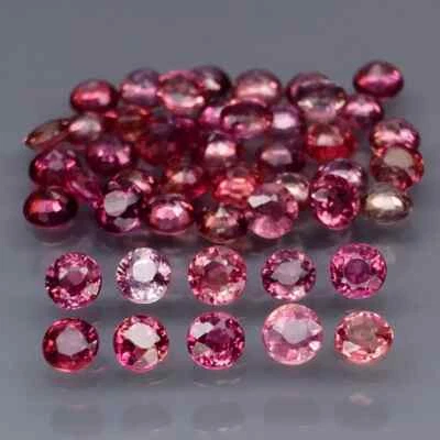 Piedra preciosa suelta redonda sin calefacción zafiro de lujo natural Tanzania VS 4,52 quilates/47 piezas Foto 1 de 3