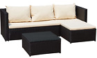 Garden Corner Rattan Sofa Set Outdoor Furniture  Black Brown Grey Lounge L-shape