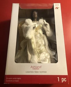 12” Angel Lighted Tree Topper Gold Wings Ashland African American - Picture 1 of 6