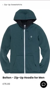 Element Bolton - Zip-Up Hoodie for Men, Size M, dark spruce - Picture 1 of 4