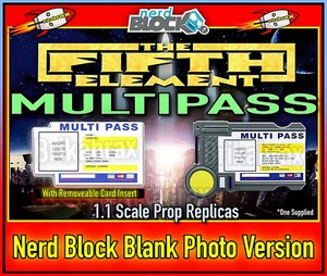 The Fifth Element Variante de Foto en Blanco Multi Pass Prop Réplica por Nerd Block NUEVO - Imagen 1 de 7