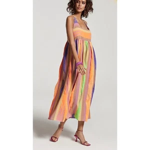 DEVOTION TWINS Iaspis Maxikleid Strand Taschen Midi U-Ausschnitt Urlaub Medium - Bild 1 von 17