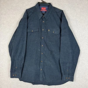 Thomas Cook Shirt Mens 3XL Navy Blue Thermal Brushed Cotton Button Up Outdoors - Picture 1 of 6
