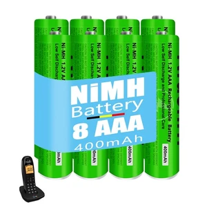 8x baterie akumulatorowe AAA, 1,2 V 400mAh NI-MH AAA do Panosonic / BT - Zdjęcie 1 z 13