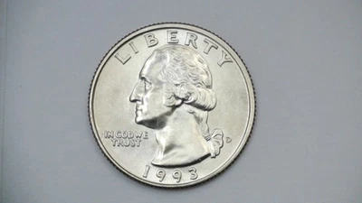 1993 D Washington Quarter Uncirculated BU from mint set **FREE SHIPPING** - Image 1 of 2