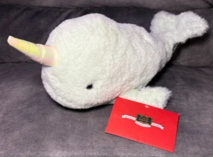 Green Plush Narwhal Whale Adopt A Pet FAO Negro 17" Enchanted 3" Cuerno - Imagen 1 de 8