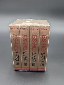 New! Sealed Pack Of 4 - Sony Betamax Dynamicron ES-HG L-750 Blank Tapes - Foto 1 di 2