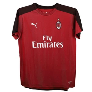 PUMA Ac Milan Stadium W Sponsor Crew Neck Short Sleeve Soccer Jersey Youth Boys - Picture 1 of 3