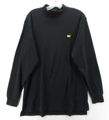 Masters Shirt Men Medium Black Augusta National Golf Mock Neck 90s Y2K VINTAGE - Image 1 of 4