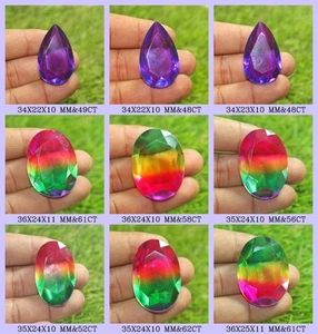 Piedras preciosas de diseño facetadas sueltas creadas en laboratorio de la India - Imagen 1 de 56