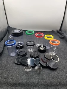 Magic Bullet Parts & Accessories Lot Of 24 Pieces Cups Blades Lids Gaskets - Picture 1 of 11