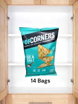 PopCorners Sea Salt Popped Corn Snack 14 individual bags, 1oz - Image 1 of 4