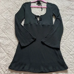 Free People Beach Brynne Langarm-Minikleid mit offenem Rücken Damen Größe S " - Bild 1 von 8