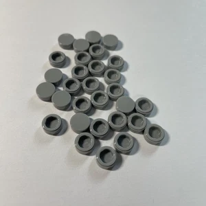 30x Lego Tile Round Fliese Kachel Gehwegplatte rund 98138 1x1 Light Bluish Gray - Bild 1 von 1