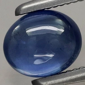 Oval Cabochon 0.89ct 5.8x4.8mm Natural Heated Blue Sapphire Kanchanaburi, Thaila - Picture 1 of 4