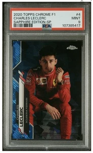 2020 Topps Chrome Sapphire F1 #4 Charles Leclerc RC Refractor Variation SP PSA 9 - Picture 1 of 6