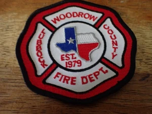 WOODROW LUBBOCK CONDADO TEXAS BOMBERO EMT PARCHE DE RESCATE BX 13 #16 - Imagen 1 de 2