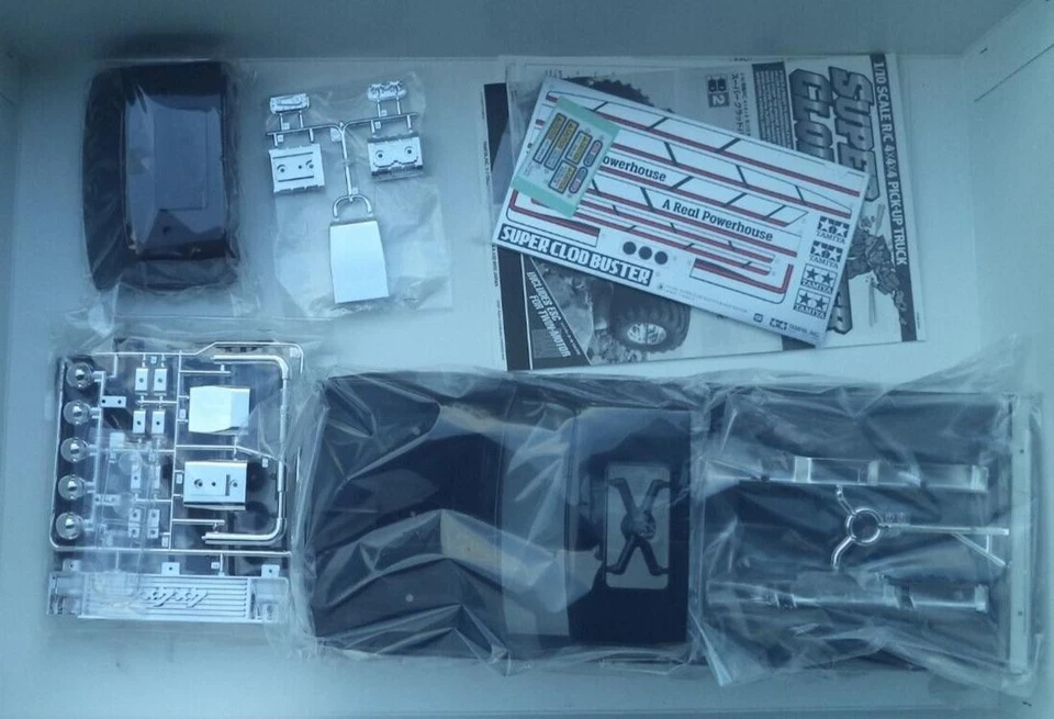 New Tamiya 1/10 RC Super Clod Buster Black Edition Body Set with Stickers - Image 1 of 1