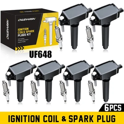 6x bobinas de encendido y bujía para Chrysler 200 2011-2017 3,6 L V6 UF648 Foto 1 de 4