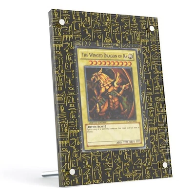 Egyptian God Card Stand Yugioh Slifer Obelisk Ra Acrylic Display Frame Yellow Foto 1 de 4