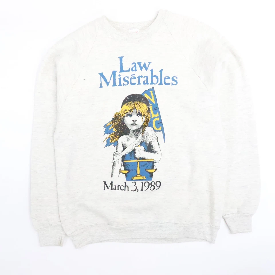 Sudadera Vintage Law Miserables NLC Cuello Redondo Talla XL 80s Foto 1 de 4