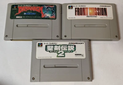 Nintendo Super Famicom Lote de 3 - Drakken & Front Mission & Seiken Mana - BWcx05 Foto 1 de 2