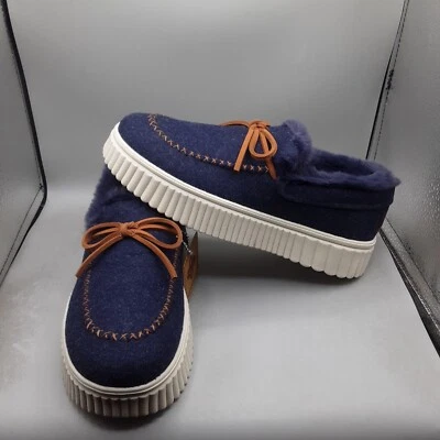 Zapatillas mocasín Skechers acogedoras Ojai para mujer 8M azul marino D54 Foto 1 de 4