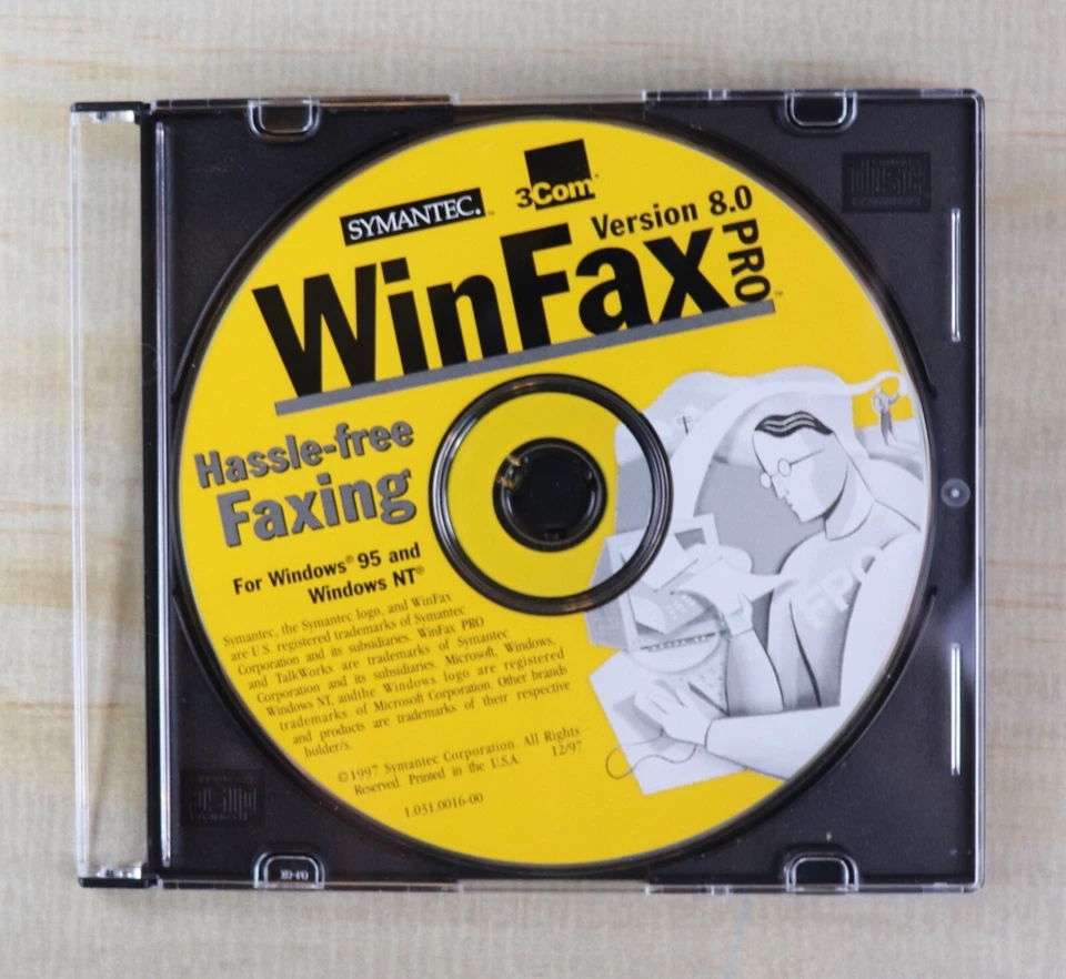 Symantec WinFax Pro Version 8.0 for Windows 95 and Windows NT 1997 CD only - Image 1 of 1