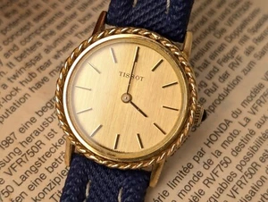 Tissot Gold Dial Handaufzug Damenuhr Vintage 27mm - Bild 1 von 17