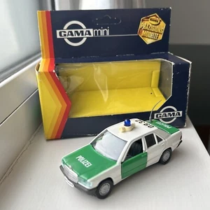 GAMA Mini Mercedes-Benz 190 (W201) Polizei Vintage 1980s Diecast 81123000 Boxed - Picture 1 of 24