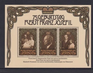 LIECHTENSTEIN - 1981 Prince FRANCIS JOSEPH II 75 th BIRTHDAY Miniature Sheet MNH - Picture 1 of 1