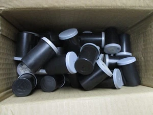 Kodak 35mm film canisters with tops 50-(fifty) empty canisters all black - Picture 1 of 2