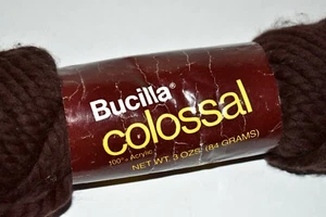 Vintage Bucilla Colossal Super Bulky 3 Ply Roving Yarn Acrylic Brown - Picture 1 of 4