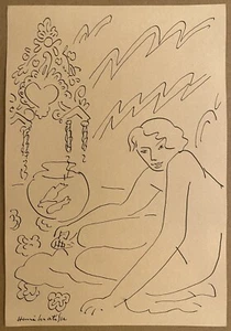 Henri Matisse - Ink Drawing 01, Signed - Picture 1 of 4