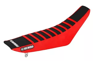Funda de asiento Honda CRF 450 R 450R 2017-2020 lados rojos/parte superior negra/costillas rojas #155 - Imagen 1 de 3