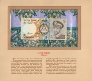 Most Treasured Banknotes Lesotho 1981 2 Maloti P-4a UNC A/81 878088 - Picture 1 of 2