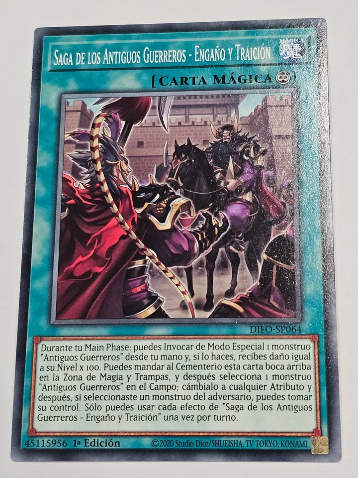 Ancient Warriors Saga - Deception and Betrayal●YUGIOH●DIFO●SPANISH●COMMON●NM●Y41 - Image 1 of 2