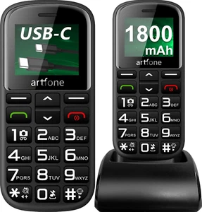 CS182 Nero | 2G GSM Telefono per Anziani |1800Mah | Base Di Ricarica | Unzione S - Foto 1 di 12