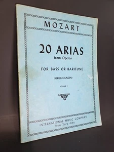 Mozart 20 Arias from Operas for Base or Baritone Sheet Music Vol 1 - Picture 1 of 10