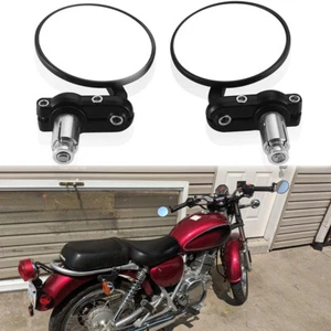 Cafe Racer 3" Round Motorcycle 7/8" End Bar Side Mirror For Suzuki TU250 TU250X - Bild 1 von 13