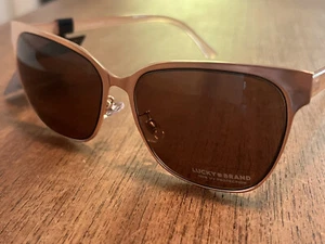 LUCKY BRAND Doheny Women's Sunglasses 57-16-140 Gold & Pink / Brown - Picture 1 of 1