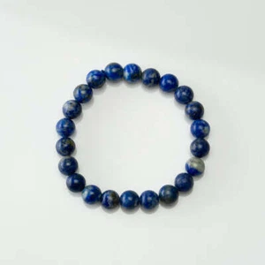 Lapis Lazuli 8mm Beaded Stretch Bracelet - Picture 1 of 2