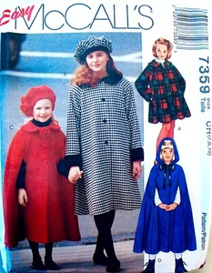 U PICK! CHILD COAT JACKET CAPE PONCHO Sew Pattern ~ Size 2-16 UC ~ Boys Girls - Picture 1 of 57