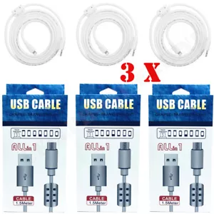 3 Pcs High Speed Charging Micro V8 Cable Cord USB for Samsung Galaxy 2/3/4/5/6/7 - Picture 1 of 7