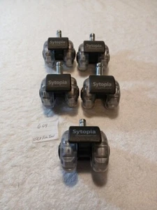 Sytopia Wheels 5 Replacement Wheels For Bussines Chairs .Nylon For Easy Rolli - Picture 1 of 10