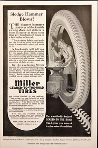 Miller Rubber Co Tires Antique Print Ad 1917 - Picture 1 of 6